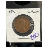 1911 Lincoln Wheat Cent in Very Fine Condition