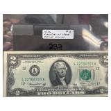 1976 First Day of Issue $2 Bill, Choice Uncirculat