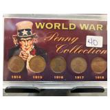 World War I Penny Collection Display