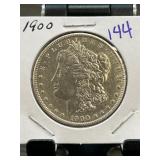 1900 Morgan Silver Dollar in Protective Holder