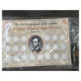 Lincoln Wheat-Ear Penny Collectible Board