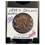1939-S Lincoln Wheat Penny in Gem Uncirculated Con