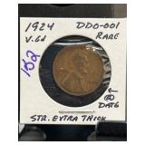 1924 Lincoln Wheat Cent DDO-001 Rare Coin