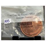 1 oz Copper Round by 9Fine Mint