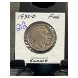 1935-D Buffalo Nickel in Fine Condition