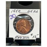 1950 Lincoln Wheat Cent Graded 65 RD