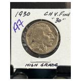 1930 Buffalo Nickel in High Grade