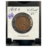 1919-S Lincoln Wheat Cent in Holder