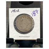 1912 Liberty Head V Nickel in Holder