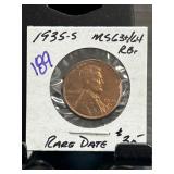 1935-S Lincoln Wheat Cent MS63/64 RB