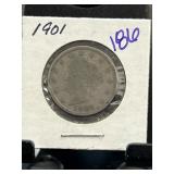 1901 Liberty Head V Nickel