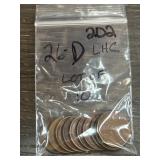 10 Lincoln Wheat Pennies 1926-D