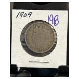 1909 Liberty Head Nickel in Display Holder