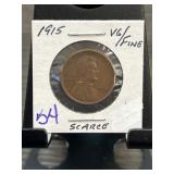 1915 Lincoln Wheat Cent, VG/F Condition