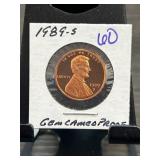 1989-S Lincoln Cent Gem Cameo Proof