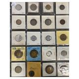 20 World Coins in Holders
