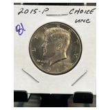 2015-P Kennedy Half Dollar Choice Uncirculated Coi