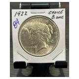 1922 Choice BU Peace Dollar