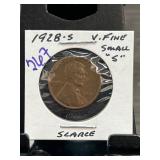 1928-S Lincoln Wheat Cent in Holder