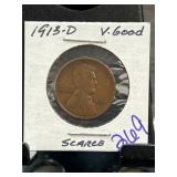 1913-D Lincoln Wheat Cent in Holder