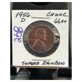 1956-D Lincoln Cent in Brilliant Condition