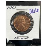 1951 Lincoln Wheat Penny in Uncirculated Condition