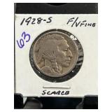 1928-S Buffalo Nickel in Fine Condition