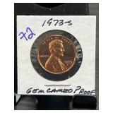 1973-S Gem Cameo Proof Lincoln Cent