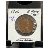 1926 Lincoln Wheat Cent in Graded Holder