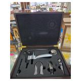 Wooden Boxed Wine Tool Set with Accessories