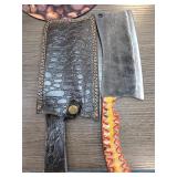 Handcrafted Meat Cleaver With Case