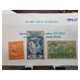 Three Vintage US Postage Stamps