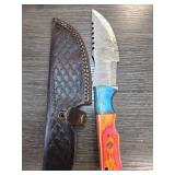 Handcrafted Steel Knife With Leather Sheath