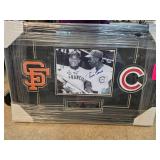 Willie Mays and Ernie Banks Signed Framed Photo