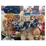 Four Collegiate and NFL Themed Plush Bears