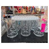 Glass Mugs, Cutlery Set, and White Tray