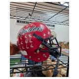 Red Raiders Football Helmet with Cage Facemask