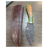 Handcrafted Knife with Embossed Sheath