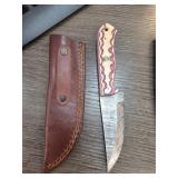 Custom Knife with Leather Sheath
