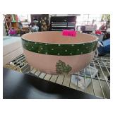 Bois dArc Pink and Green Ceramic Bowl