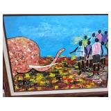 Colorful Painting Signed by Kayode, 2002