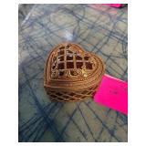 Heart-Shaped Metal Trinket Box with Barbo Marking