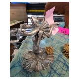 Pewter Frog Sculpture with Dancing Pose