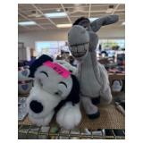 Disney Domino Dalmatian and Shrek Donkey Plush Set