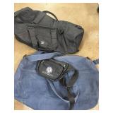 Duffel Bags in Blue and Black Materials