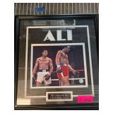 Framed Muhammad Ali Signed Display with COA