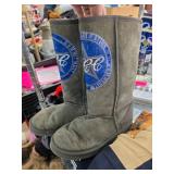 Gray Boots With DCC Logo and Fleece Lining