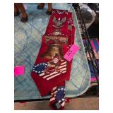 Red Themed Patriotic Mens Ties Featuring Eagle