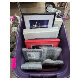 Picture Frames in Storage Bin