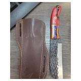 Custom Knife with Leather Sheath